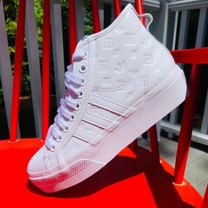 NWT ADIDAS NIZZA PLATFORM Mid White Sneaker